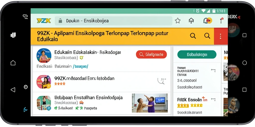 Antarmuka pengguna aplikasi 99ZK dengan berbagai tema edukasi.