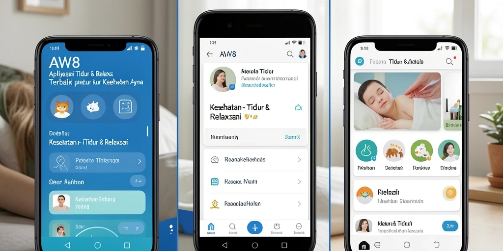 Antarmuka AW8 yang intuitif untuk tidur dan relaksasi optimal.