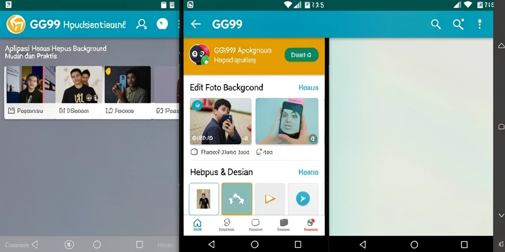 Antarmuka GG99 yang sederhana saat menghapus background gambar.