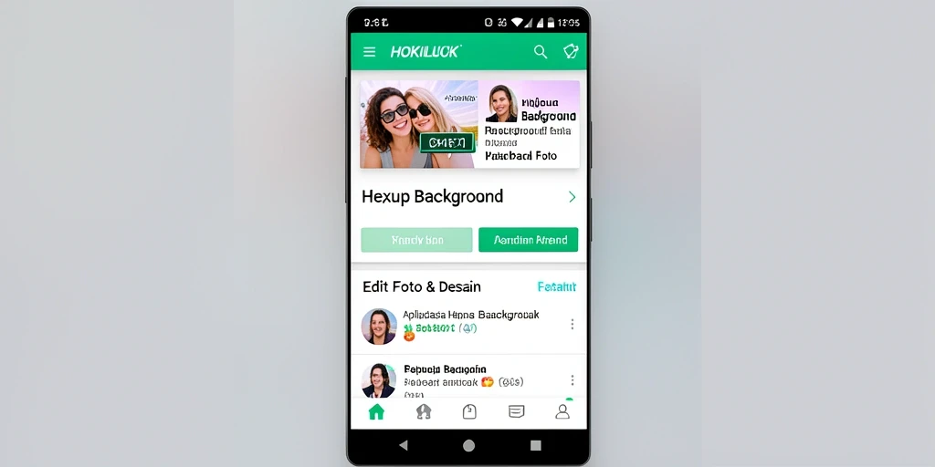 Screenshot antarmuka HOKILUCK yang menampilkan fitur Hapus Background.