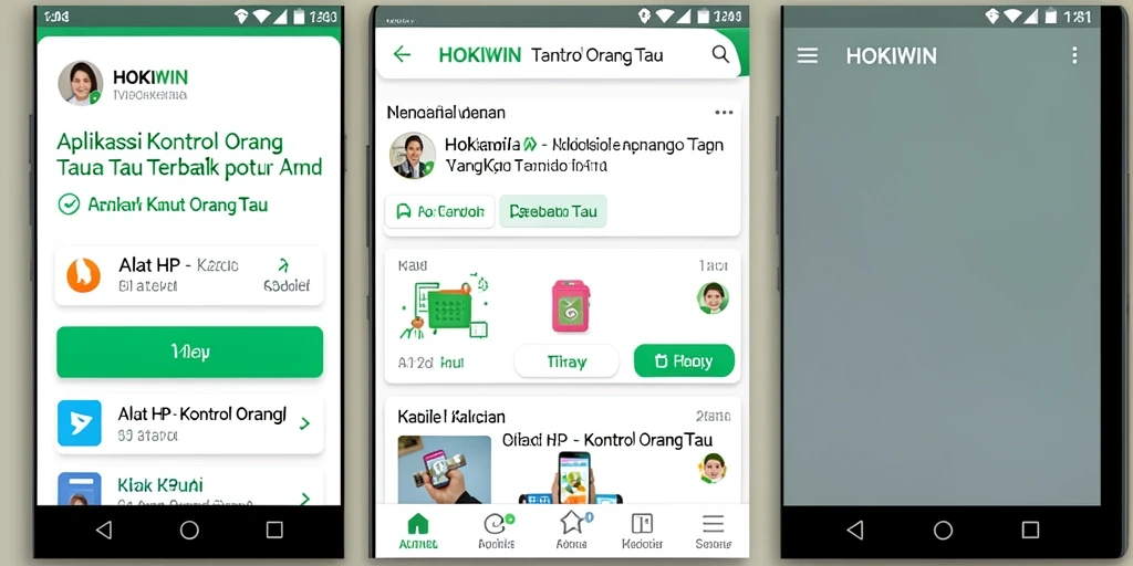 Antarmuka HOKIWIN menampilkan kontrol orang tua yang sederhana dan efektif.