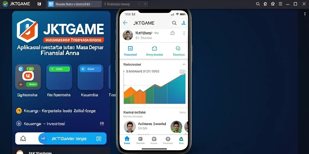 Tampilan antarmuka aplikasi JKTGAME yang modern dan user-friendly.