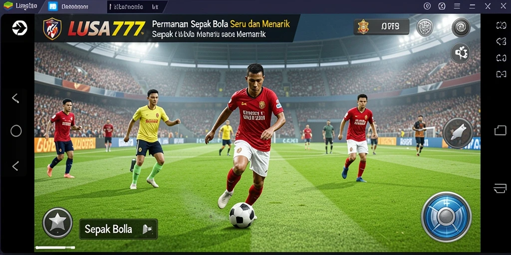 Antarmuka LUSA777 yang menarik dan interaktif dalam permainan sepak bola.