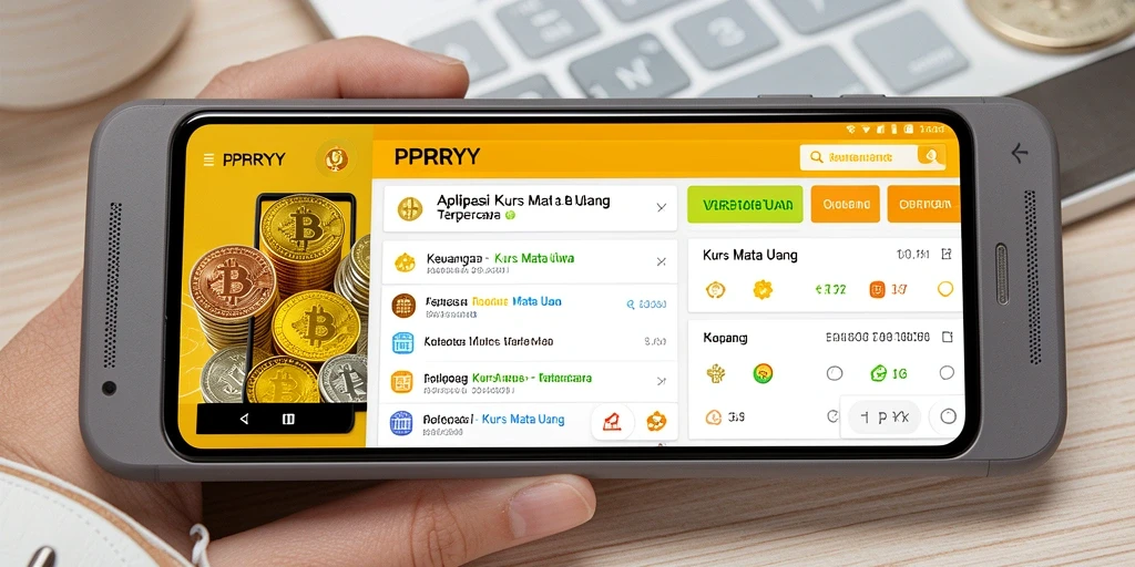 Tampilan antarmuka PPRRYY yang sederhana dan efektif dalam menampilkan kurs mata uang.