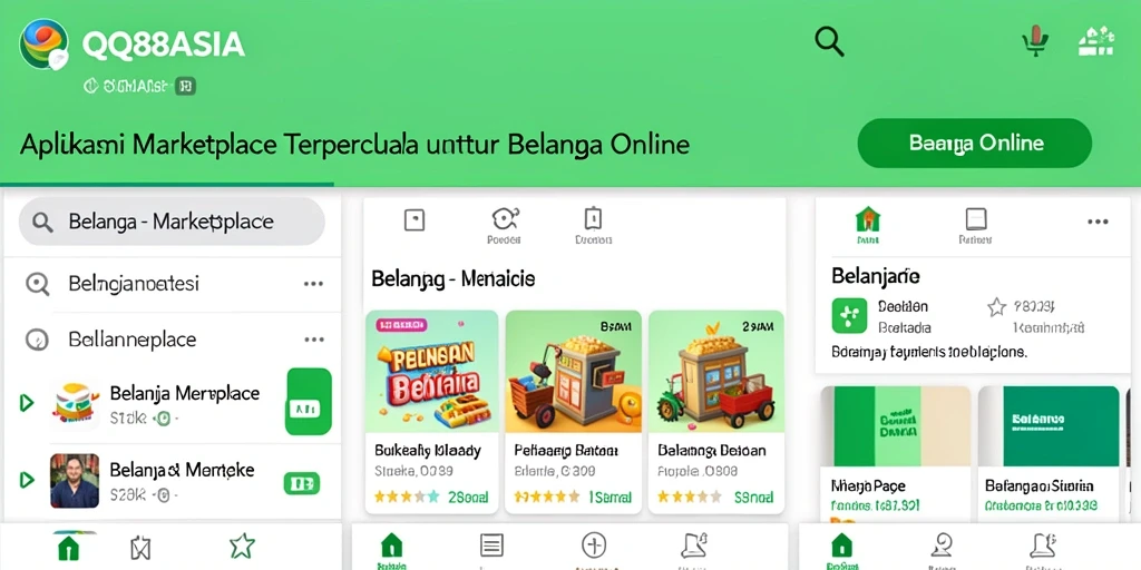 Tampilan antarmuka pengguna yang sederhana dan intuitif dari aplikasi Marketplace.