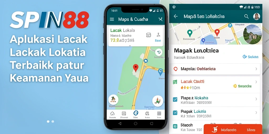 Antarmuka aplikasi SPIN88 yang mudah digunakan untuk lacak lokasi.